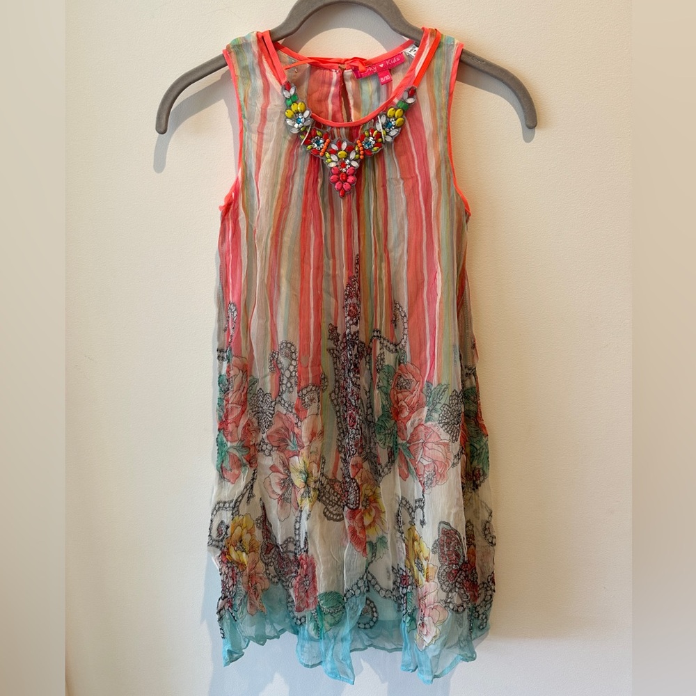 Derhy Kids High Neck Sleeveless Beaded Dress size 8-10 (girls)